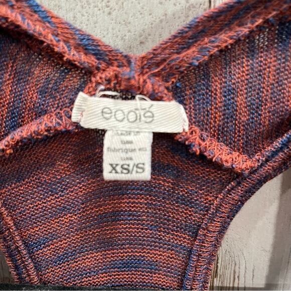 Ecote Urban Outfitters Orange Stripe Duster Open Vest Y2K - Picture 3 of 6